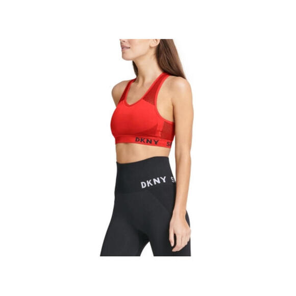 Dkny Tops - DKNY Womens Mesh-Back Medium-Impact Sports Bra Size XL
